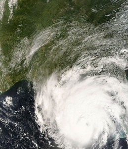 ハリケーン「グスタフ」衛星写真 (NASA)