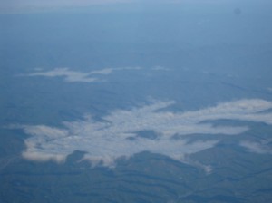 盆地霧と滑昇霧  (大井川中流部)