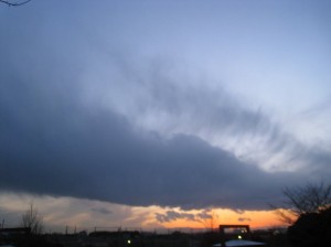 ケバケバ雲と夕焼け