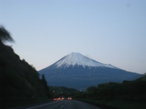 帰路の富士山も綺麗