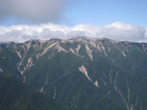 西を向けば裏銀座 野口五郎岳(2,924m)