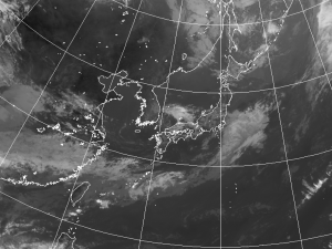 渦を巻く雲 (気象庁HP 赤外画像 15:00)