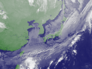 筋状の雲がビッシリ (気象庁HP 赤外衛星02:00)
