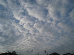 ひつじ雲－天気下り坂のサイン