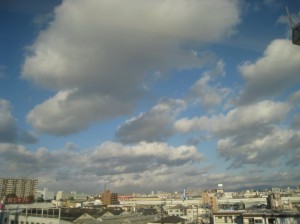 大阪にも対流雲