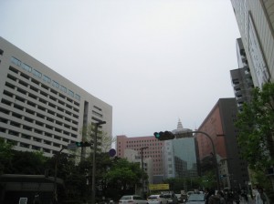 九州は午後から雨に (福岡市中心部)