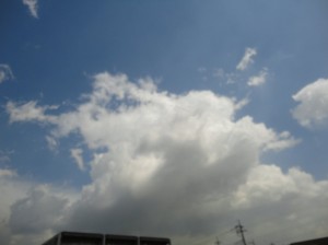 寒気移流に伴う対流雲