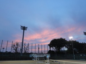 夕焼けテニス