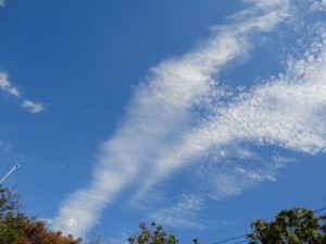 青空と尾流雲