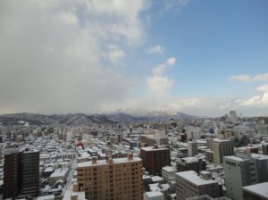 寒さ厳しい札幌市内
