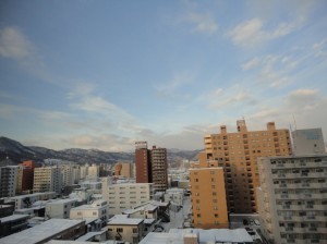 青空の札幌市内