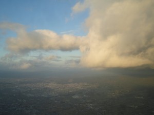 寒気による雲 (奈良市内)