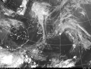 関東で雲発達 (気象庁赤外衛星 21:00)