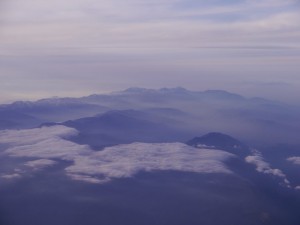 南アルプスの滝雲
