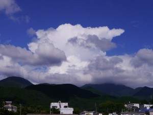 雲仙岳の積乱雲