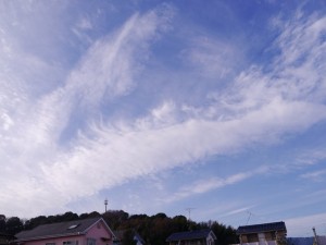 昨日と同じ様な雲
