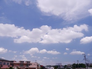 青空に浮かぶ積雲